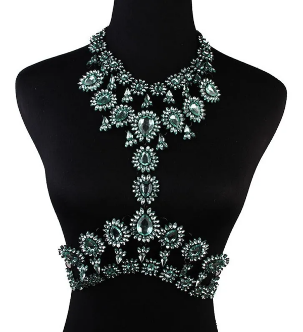 Emerald Enchantment Collar and Belt Set